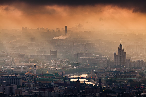 Фотосъемка рассвета. Панорамы Москвы